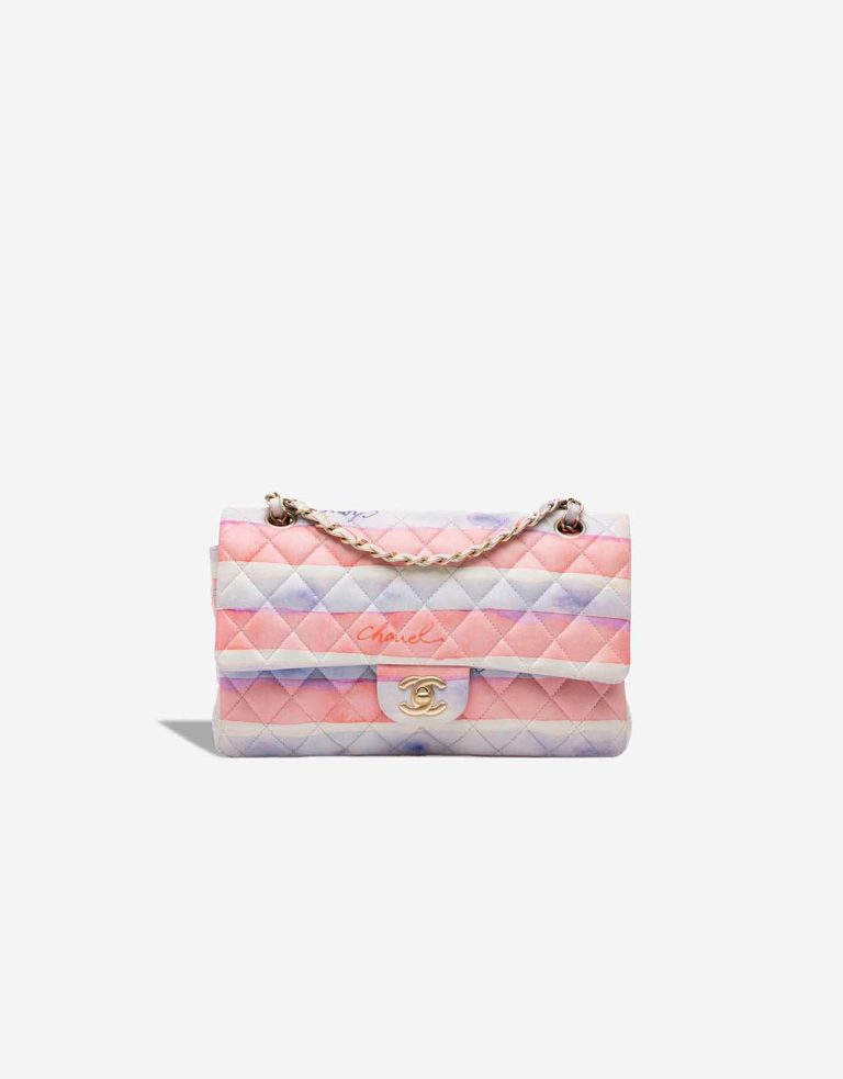 Chanel Timeless Medium Lamb White / Watercolour Front | Sell your designer bag