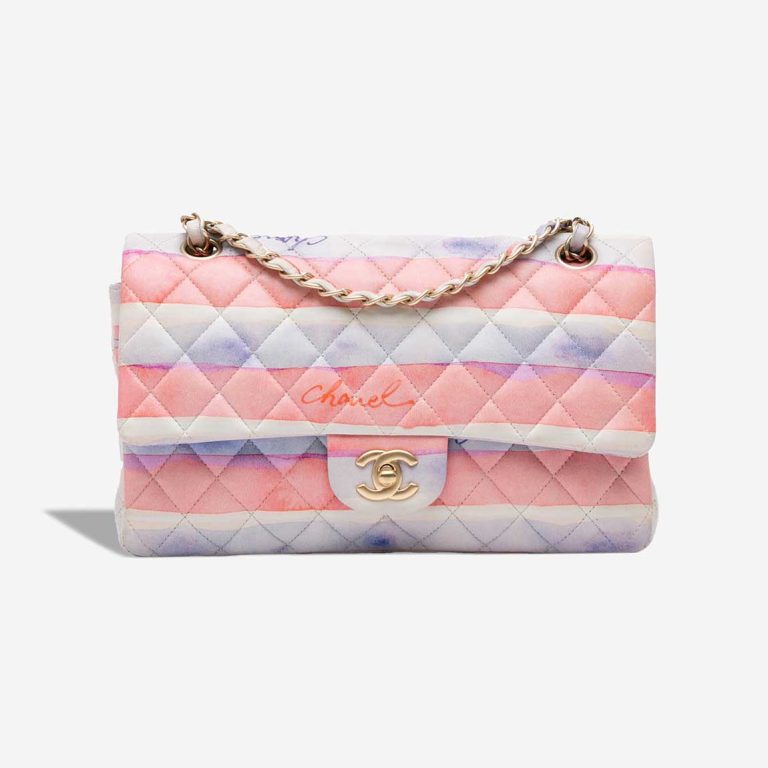 Chanel Timeless Medium Lamb White / Watercolour Front | Sell your designer bag