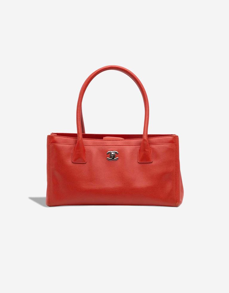 Chanel Executive Cerf Tote Lamb Red Front | Sell your designer bag