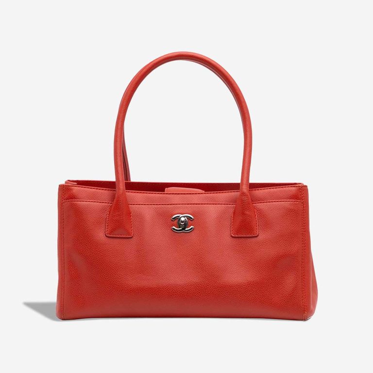 Chanel Executive Cerf Tote Lamb Red Front | Sell your designer bag