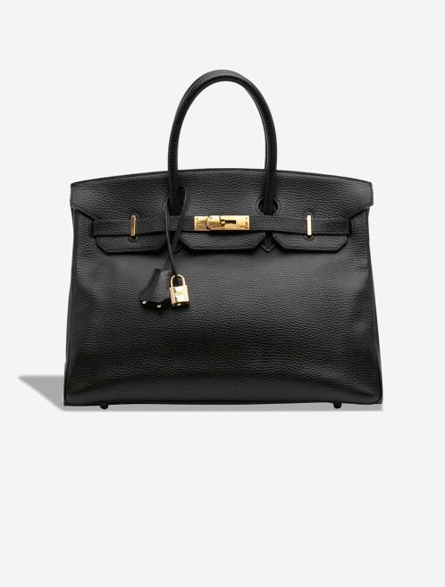 Hermès Birkin 35 Clémence Black Front | Sell your designer bag