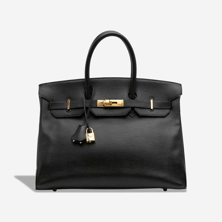 Hermès Birkin 35 Clémence Black Front | Sell your designer bag