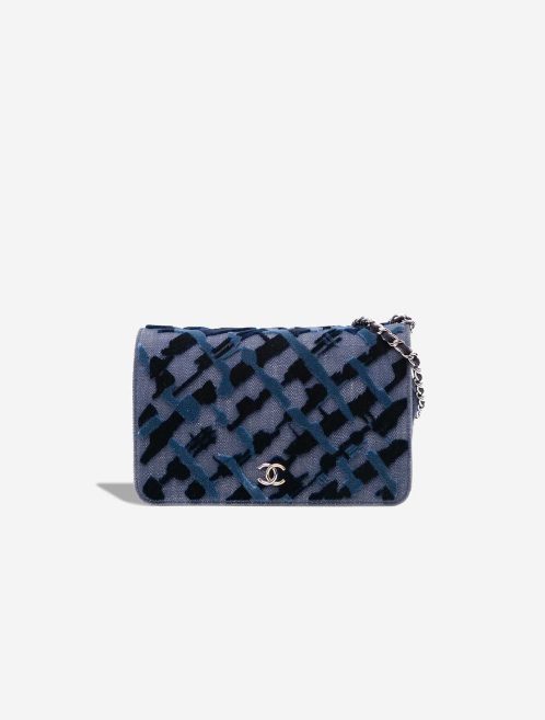 Chanel Wallet On Chain Denim / Velvet Blue Front | Sell your designer bag