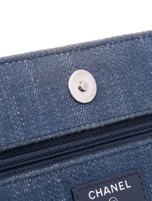 Chanel Wallet On Chain Denim / Velvet Blue Closing System | Sell your designer bag