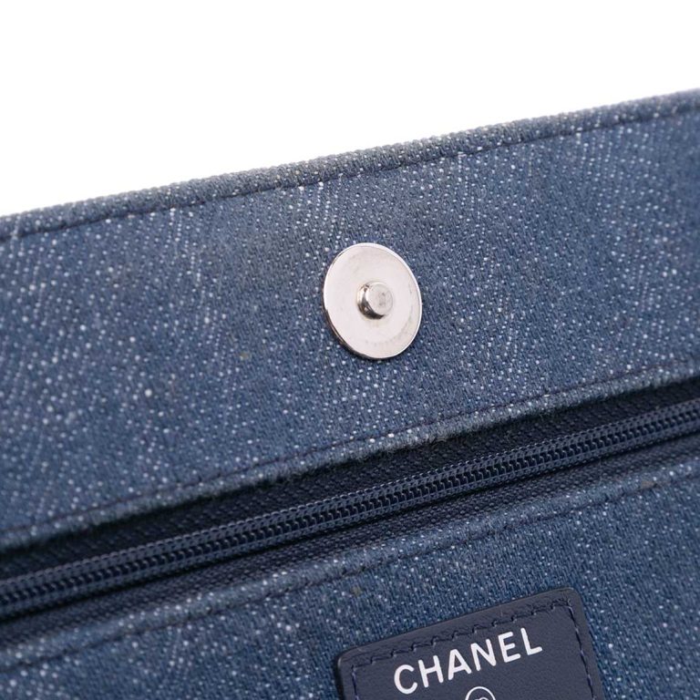 Chanel Wallet On Chain Denim / Velvet Blue Front | Sell your designer bag