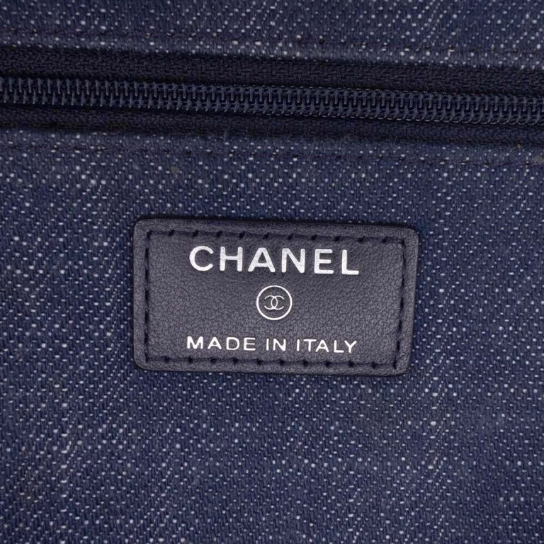 Chanel Wallet On Chain Denim / Velvet Blue Logo | Sell your designer bag