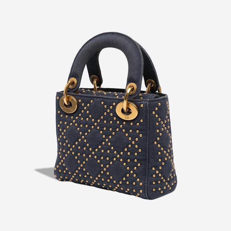 Dior Lady Mini Denim / Studs Dark Blue | Sell your designer bag