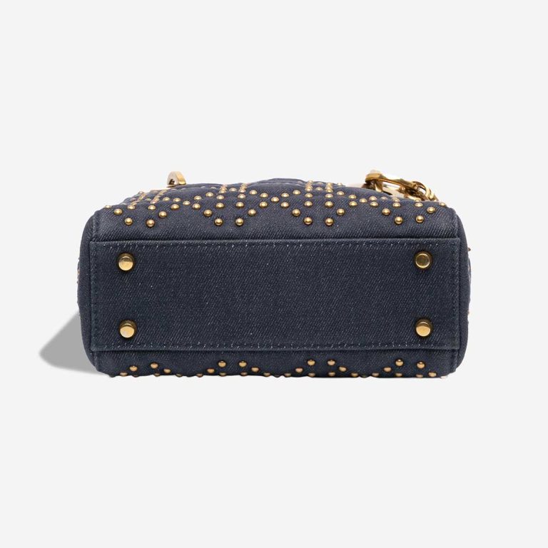 Dior Lady Mini Denim / Studs Dark Blue | Sell your designer bag