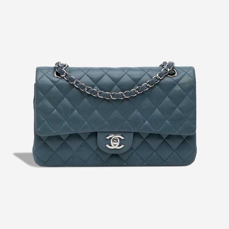 Chanel Timeless Medium Lamb Blue Front | Sell your designer bag