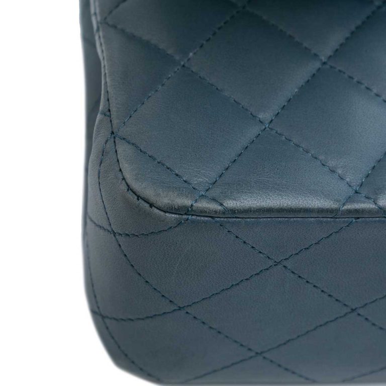 Chanel Timeless Medium Lamb Blue Logo | Sell your designer bag