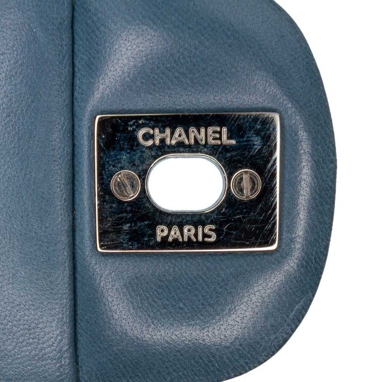 Chanel Timeless Medium Lamb Blue Logo | Sell your designer bag