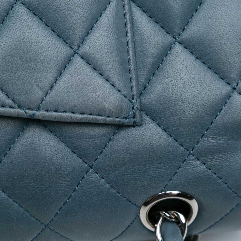 Chanel Timeless Medium Lamb Blue Logo | Sell your designer bag