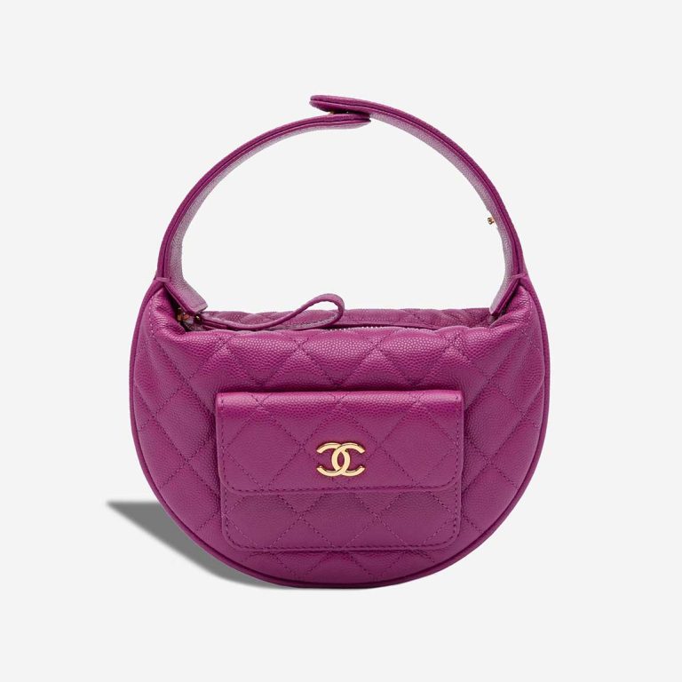 Chanel Timeless Hobo Caviar Purple Front | Sell your designer bag