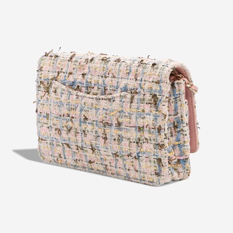 Chanel Wallet On Chain Tweed Light Pink / Blue / Gold | Sell your designer bag