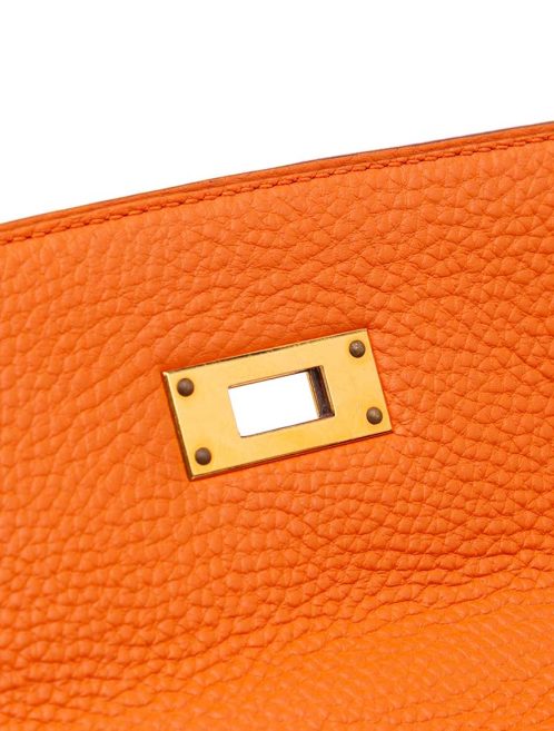 Hermès Kelly 32 Togo Orange H Closing System | Sell your designer bag