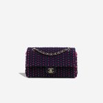 Chanel Timeless Medium Calf / Wool Pink / Dark Blue Front | Sell your designer bag