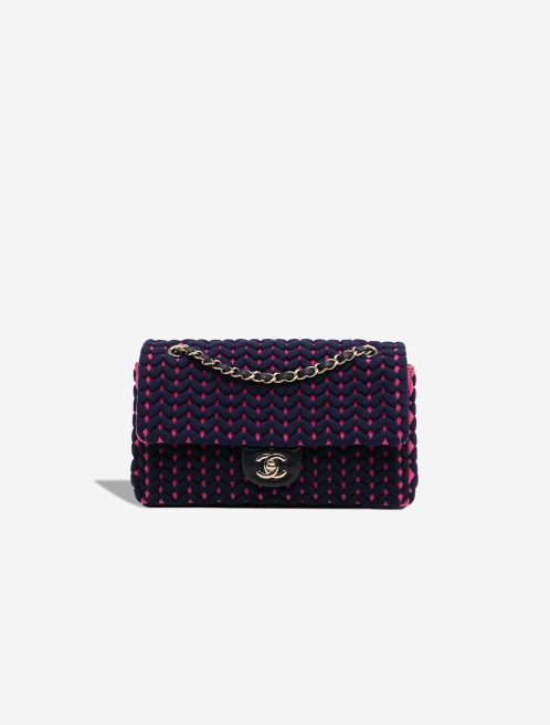 Chanel Timeless Medium Calf / Wool Pink / Dark Blue Front | Sell your designer bag