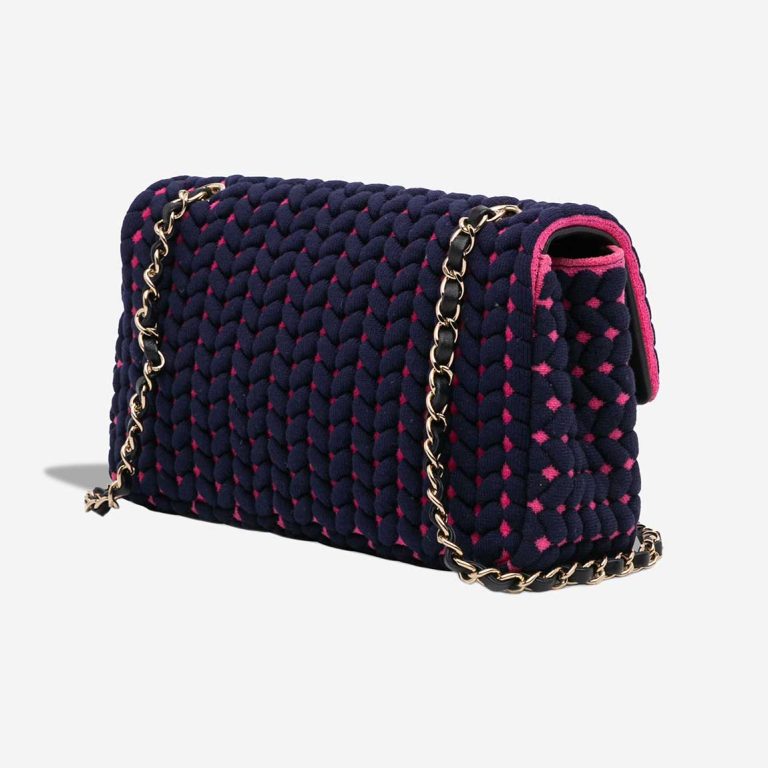 Chanel Timeless Medium Calf / Wool Pink / Dark Blue | Sell your designer bag