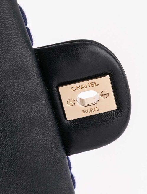 Chanel Timeless Medium Calf / Wool Pink / Dark Blue Closing System | Sell your designer bag