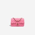Chanel Timeless Single Flap Mini Rectangular Lamb Pink / Yellow Front | Sell your designer bag