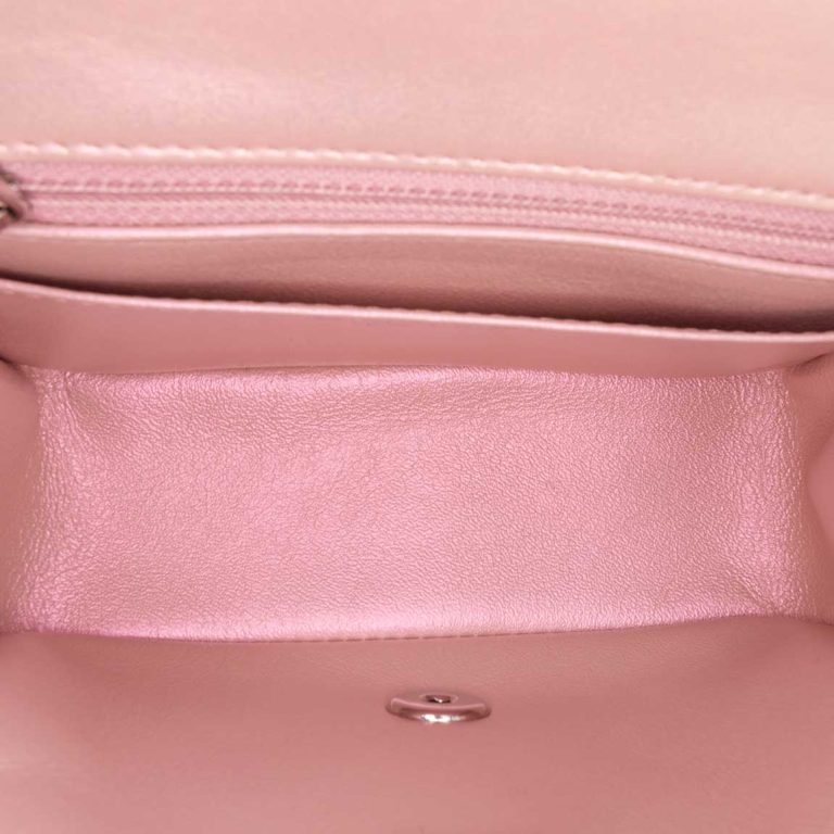 Chanel Timeless Mini Square Lamb Light Pink / Iridescent Inside | Sell your designer bag