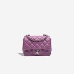 Chanel Timeless Mini Square Lamb Purple Front | Sell your designer bag