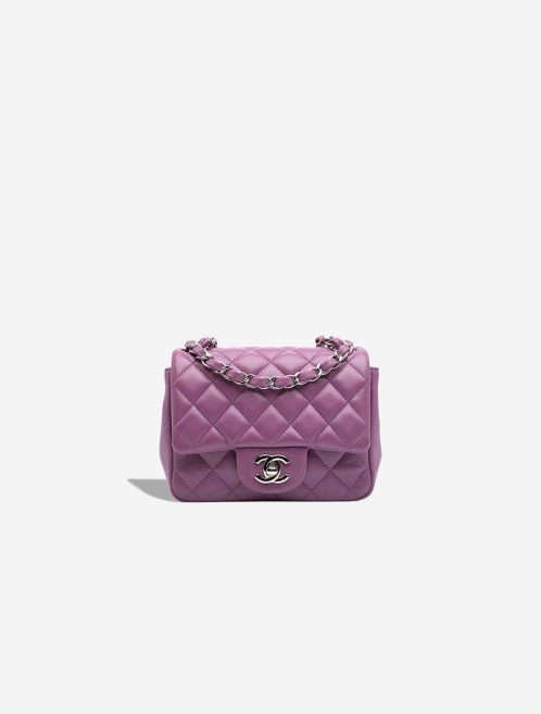 Chanel Timeless Mini Square Lamb Purple Front | Sell your designer bag
