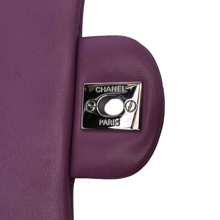 Chanel Timeless Mini Square Lamb Purple Signs of wear | Sell your designer bag