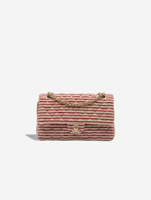 Chanel Timeless Coco Sailor Medium Silk / Canvas Red / White Front | Sell your designer bag