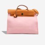 Hermès Herbag 39 Toile / Vache Hunter Gold / Rose Sakura Front | Sell your designer bag