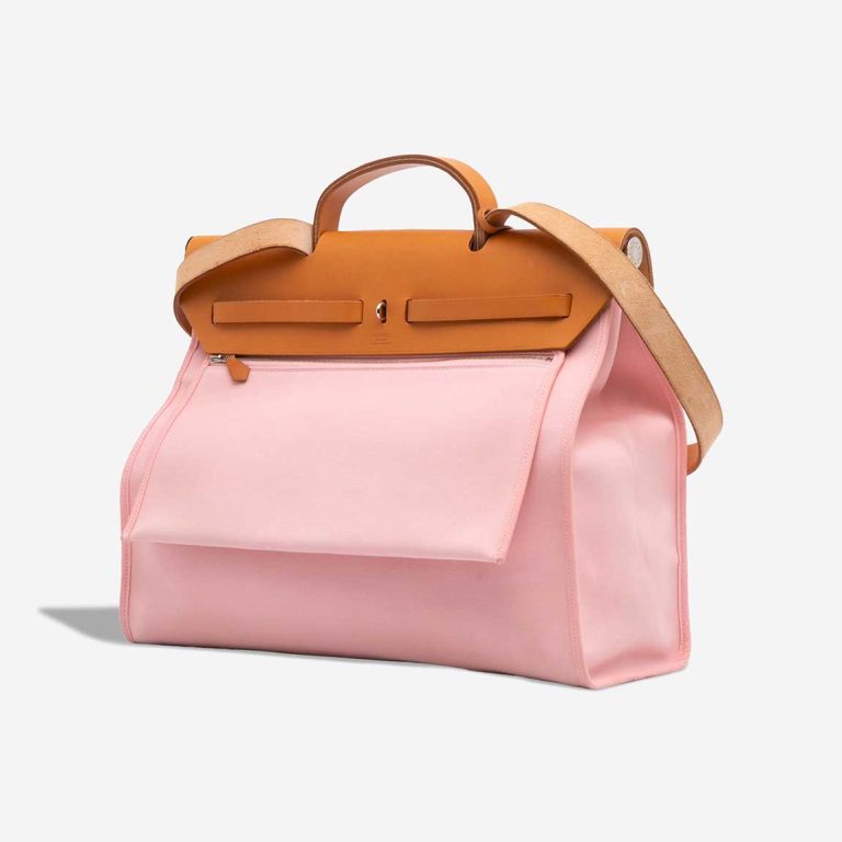 Hermès Herbag 39 Toile / Vache Hunter Gold / Rose Sakura | Sell your designer bag