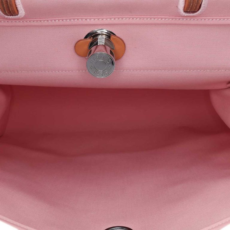Hermès Herbag 39 Toile / Vache Hunter Gold / Rose Sakura Inside | Sell your designer bag