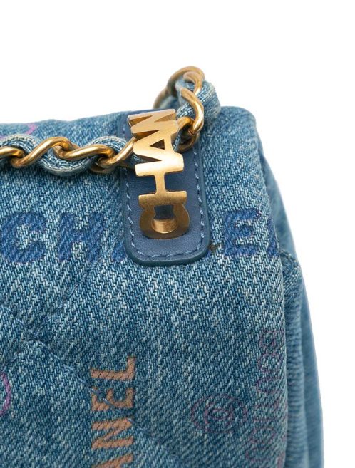 Chanel Mood Flap Bag Mini Rectangular Denim Blue / Multicolour Inside | Sell your designer bag