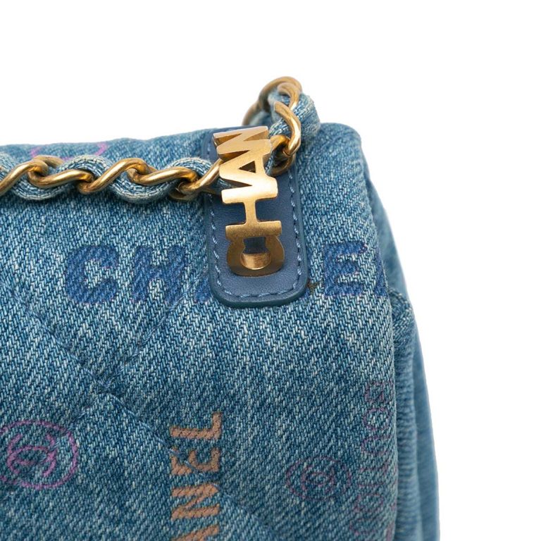 Chanel Mood Flap Bag Mini Rectangular Denim Blue / Multicolour Front | Sell your designer bag