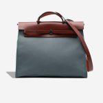 Hermès Herbag 39 Toile / Vache Hunter Rouge H / Gris Fumé  Front | Sell your designer bag