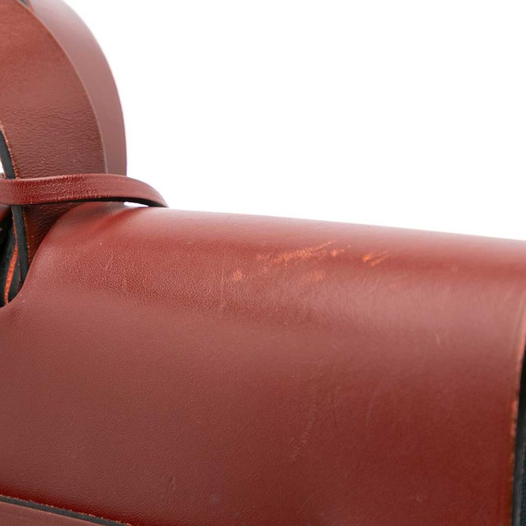 Hermès Herbag 39 Toile / Vache Hunter Rouge H / Gris Fumé  Signs of wear | Sell your designer bag