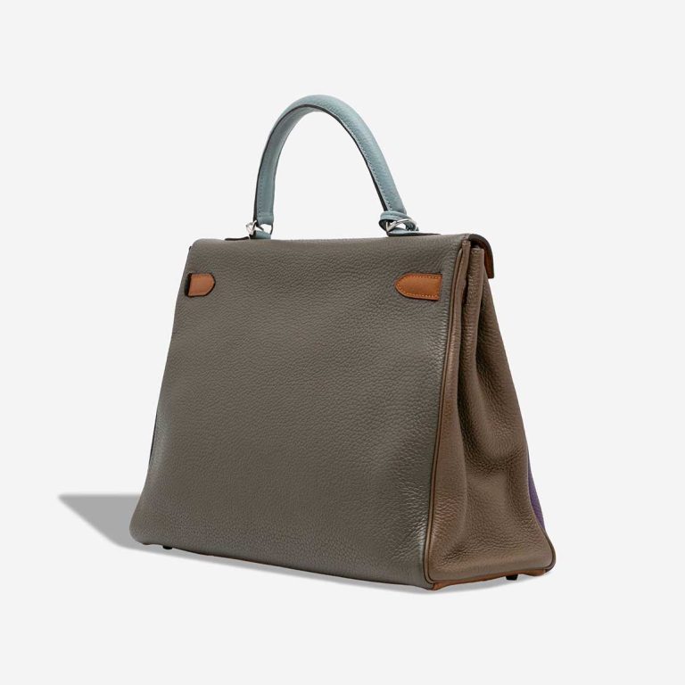 Hermès Kelly Harlequin 35 Togo Ultraviolet / Bleu Lin / Étain / Étoupe / Gold / Bleu Obscur | Sell your designer bag