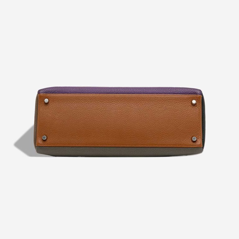 Hermès Kelly Harlequin 35 Togo Ultraviolet / Bleu Lin / Étain / Étoupe / Gold / Bleu Obscur | Sell your designer bag