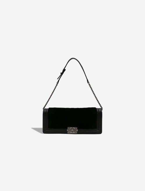 Chanel Boy East-West Lamb / Shearling Black Front | Sell your designer bag
