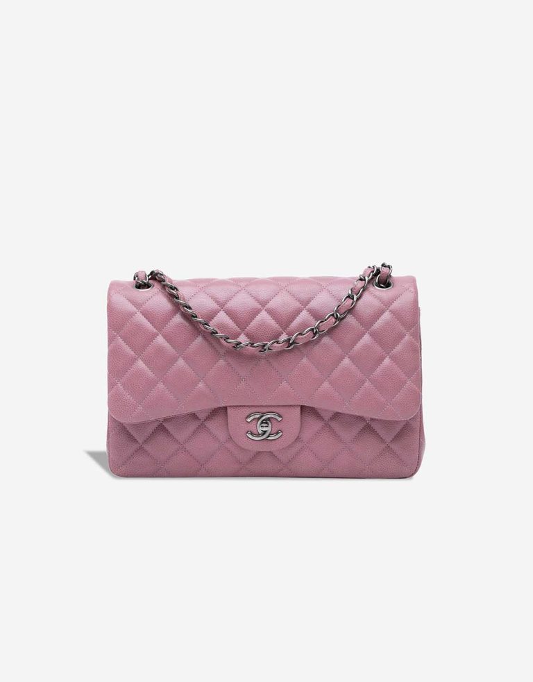 Chanel Timeless Jumbo Caviar Violet Front | Sell your designer bag