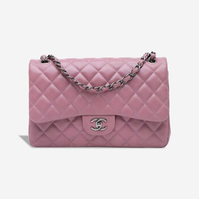 Chanel Timeless Jumbo Caviar Violet Front | Sell your designer bag