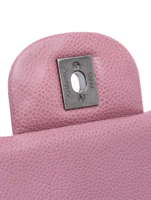 Chanel Timeless Jumbo Caviar Violet Signs of wear | Sell your designer bag