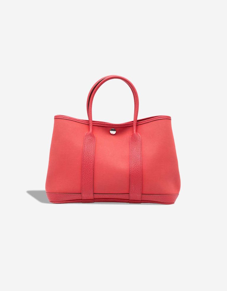Hermès Garden Party 30 Toile / Veau Négonda Rouge Pivoine Front | Sell your designer bag