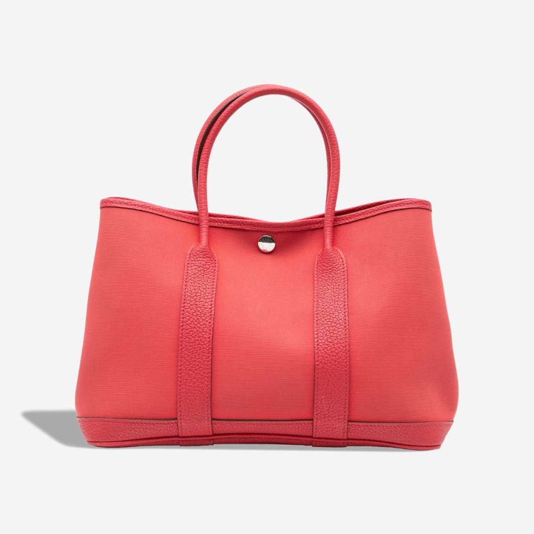 Hermès Garden Party 30 Toile / Veau Négonda Rouge Pivoine Front | Sell your designer bag