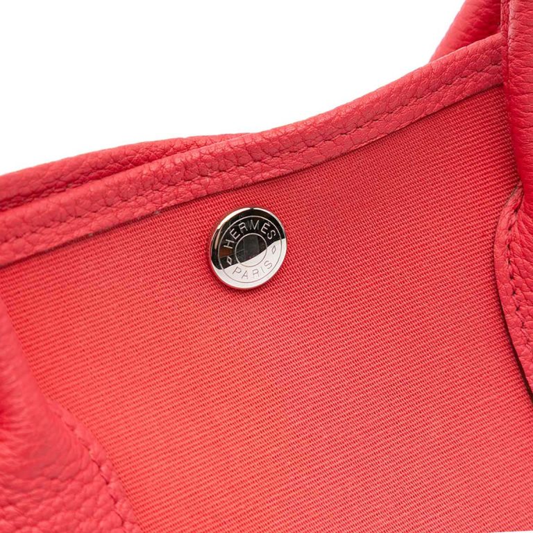 Hermès Garden Party 30 Toile / Veau Négonda Rouge Pivoine Front | Sell your designer bag