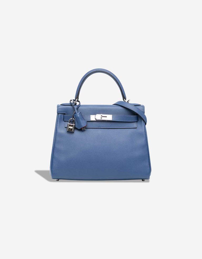 Hermès Kelly 28 Togo Bleu Paradise / Rouge Tomate Front | Sell your designer bag