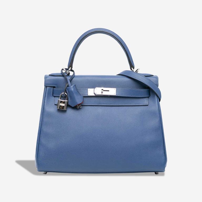 Hermès Kelly 28 Togo Bleu Paradise / Rouge Tomate Front | Sell your designer bag