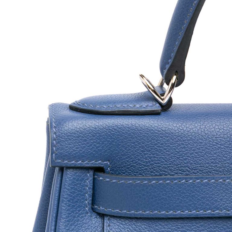 Hermès Kelly 28 Togo Bleu Paradise / Rouge Tomate Front | Sell your designer bag