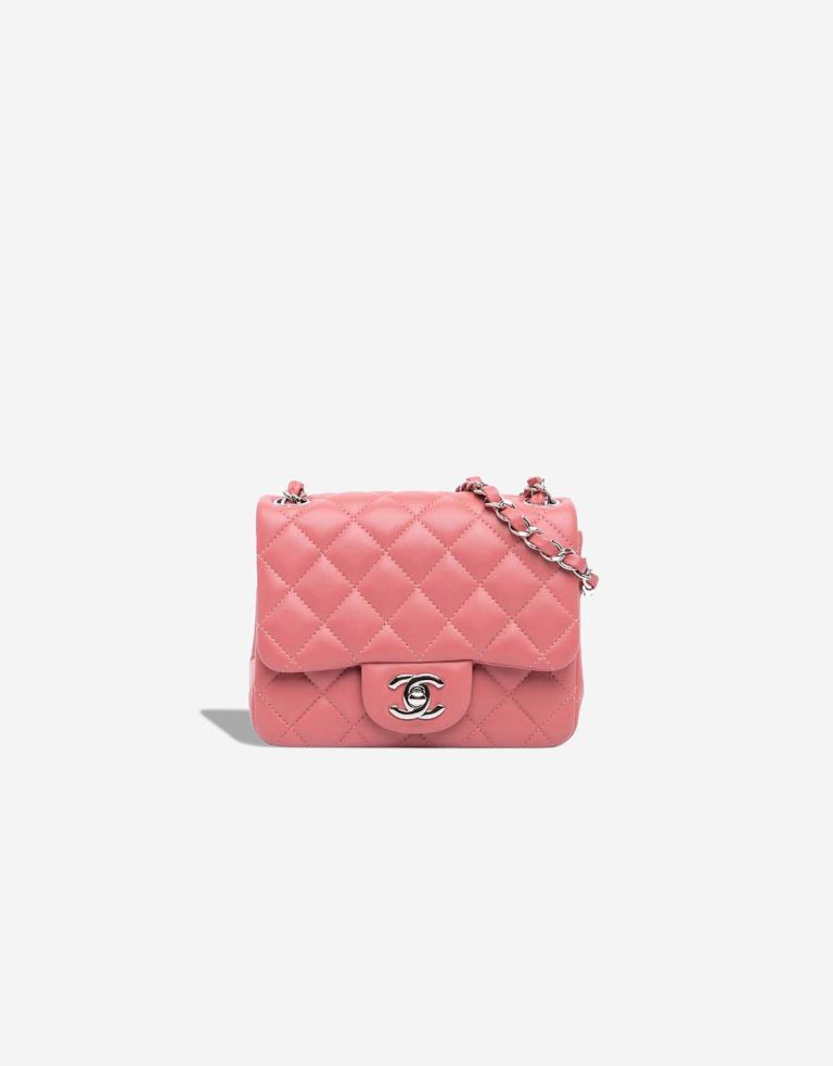 Chanel Timeless Mini Square Lamb Pink Front | Sell your designer bag