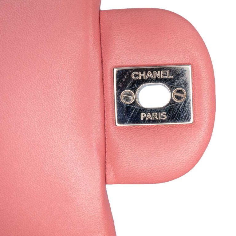 Chanel Timeless Mini Square Lamb Pink Front | Sell your designer bag